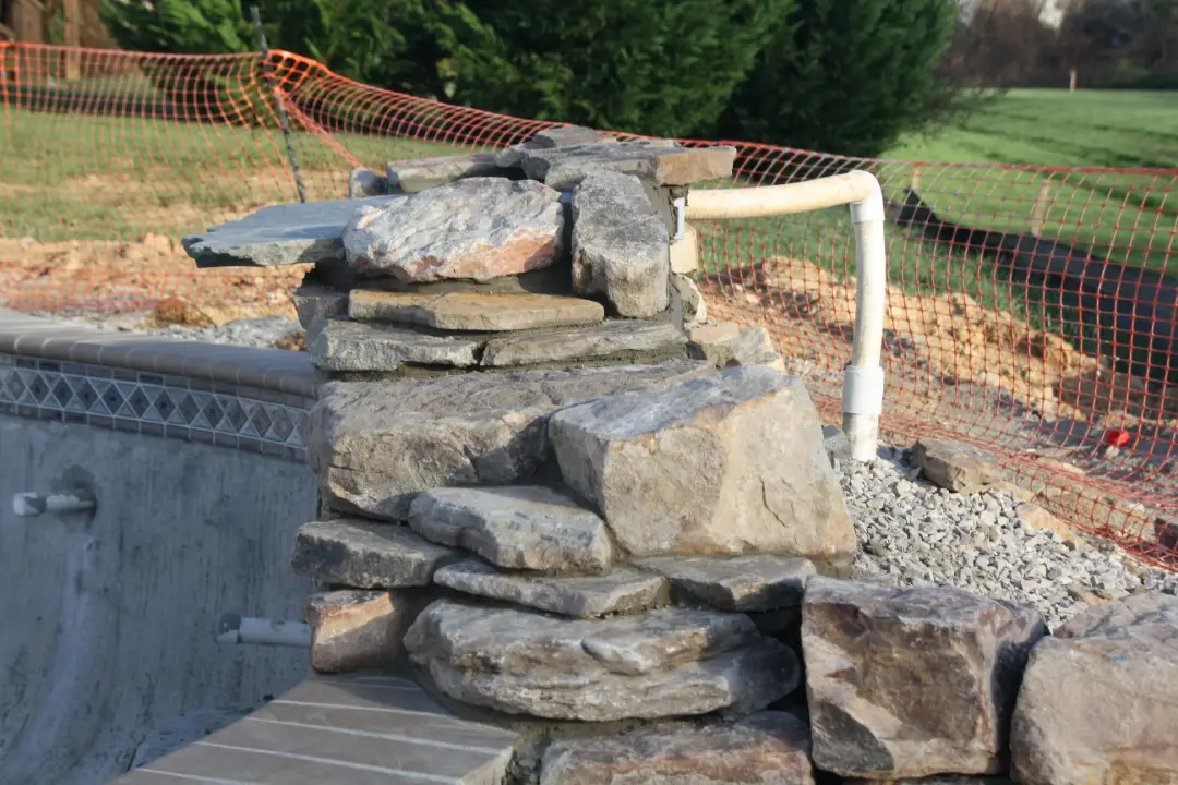 How not to build a pool waterfall